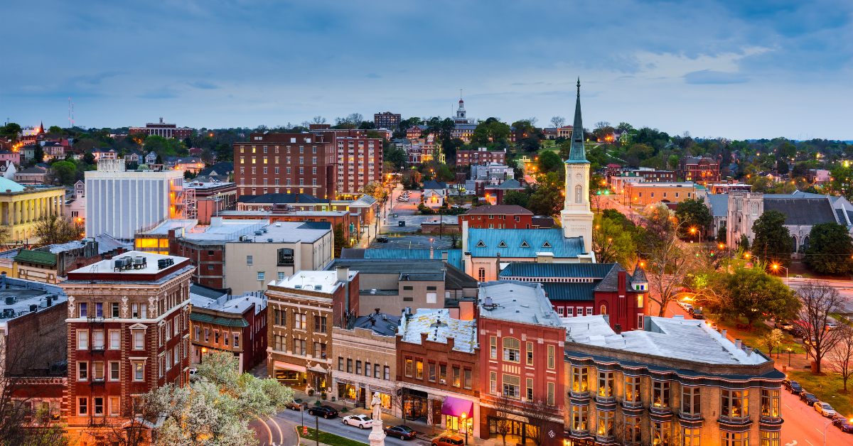 aerial image of Macon Georgia